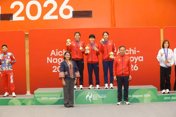 Đội tuyển cầu mây nữ Việt Nam mang về Huy chương vàng tiếp theo tại ASIAD 20. Ảnh: Bùi Lượng
