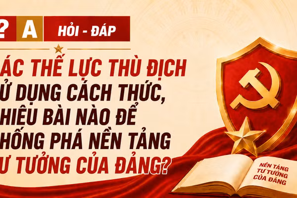 [Hỏi-đáp] Các thế lực thù địch sử dụng cách thức, chiêu bài nào để chống phá nền tảng tư tưởng của Đảng?