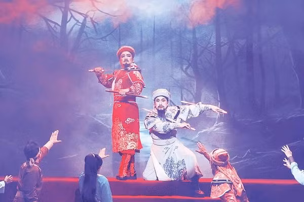 Trích đoạn vở Khúc tráng ca thành Gia Định của Nhà hát Cải lương Trần Hữu Trang (Ảnh MẠNH HẢO)