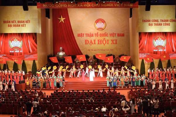 Ðại hội đại biểu toàn quốc Mặt trận Tổ quốc Việt Nam lần thứ XI, diễn ra tại Hà Nội từ ngày 11-13/5/2026. (Ảnh: Hồng Vinh)