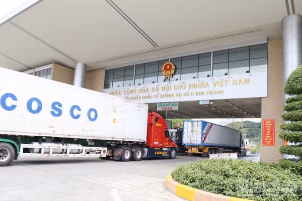 Hoạt động giao thương qua Cửa khẩu quốc tế đường bộ Kim Thành Lào Cai.