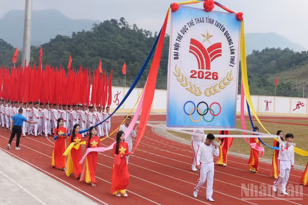 Tỉnh Tuyên Quang tổ chức khai mạc Đại hội Thể dục thể thao lần thứ I, năm 2026. (Ảnh: KHÁNH TOÀN)