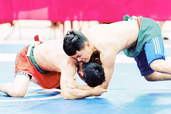 Các vận động viên tranh tài tại Giải vật dân tộc Thanh Hóa 2026. Ảnh: Hoàng Sơn 