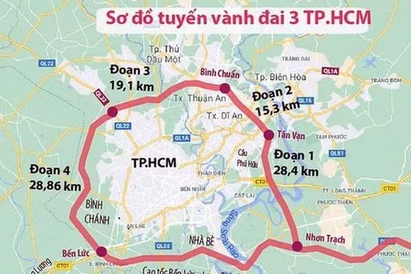 Sơ bộ tổng mức đầu tư của dự án đầu tư xây dựng đường Vành đai 3 Thành phố Hồ Chí Minh là 75.378 tỉ đồng.