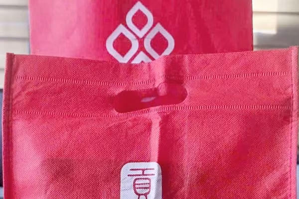 Nhiều siêu thị sử dụng túi tái chế thân thiện với môi trường. Ảnh: Nam Nguyễn