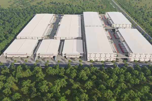 Mô hình 3D khu vực nhà xưởng xây sẵn khu vực phía nam. (Ảnh: Cushman & Wakefield Việt Nam)