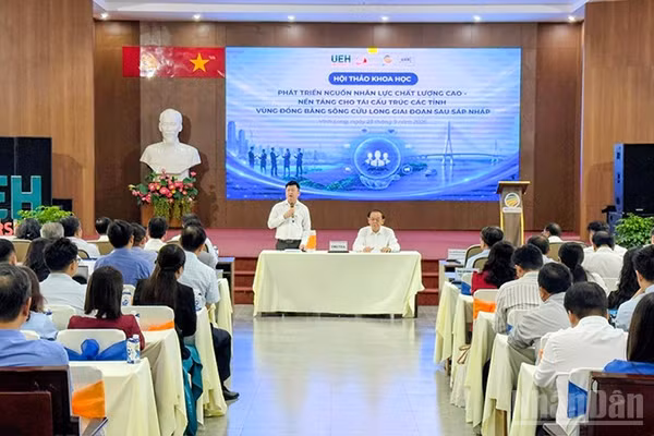 Các chuyên gia điều hành hội thảo. (Ảnh: BÁ DŨNG)
