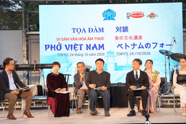 Tọa đàm giới thiệu về di sản phở Việt với công chúng Nhật Bản. (Ảnh: Ban tổ chức)