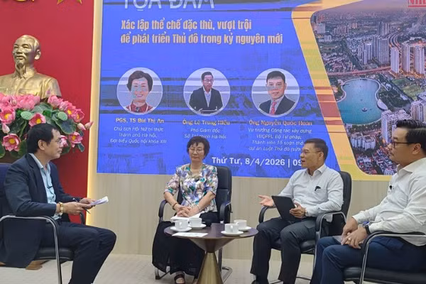 Tọa đàm “Xác lập thể chế đặc thù, vượt trội để phát triển Thủ đô trong kỷ nguyên mới”. 