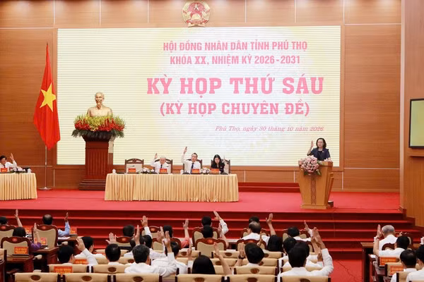 Các đại biểu thông qua Nghị quyết đầu tư xây dựng cầu Hai Bà Trưng. (Ảnh: NGỌC LONG)