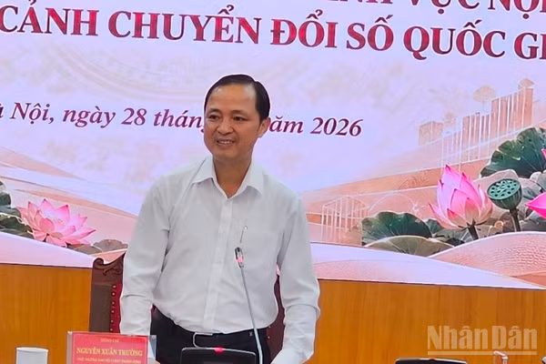 Đồng chí Nguyễn Xuân Trường, Phó trưởng Ban Nội chính Trung ương phát biểu khai mạc hội thảo. (Ảnh: ĐẶNG HIẾU)