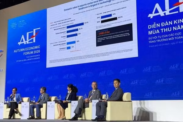 Phiên thảo luận “Sản xuất tiên tiến: Năng lực cạnh tranh của doanh nghiệp Việt”, trong khuôn khổ Diễn đàn Kinh tế Mùa thu năm 2026.