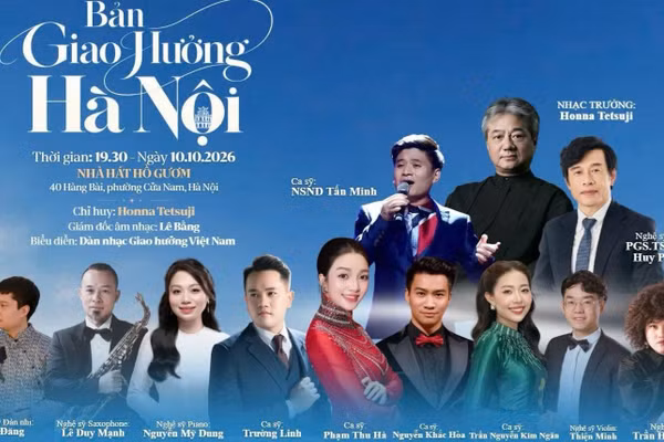 Chương trình "Bản giao hưởng Hà Nội" có sự tham gia của nhiều nghệ sĩ nổi tiếng. (Ảnh: BTC)