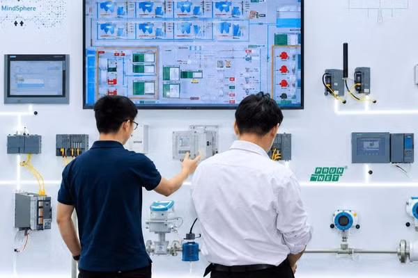 Hệ thống vận hành nhà máy nước tự động hóa.