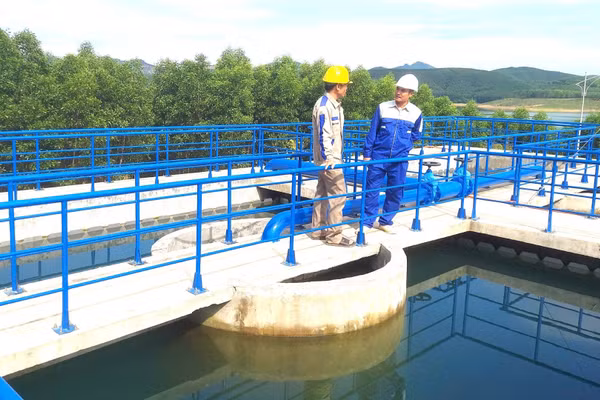 Công trình cấp nước ở xã Trường Phú, tỉnh Quảng Trị công suất 2.200m³/ngày đêm phục vụ nước sạch cho nhiều khu vực nông thôn. (Ảnh: HG)