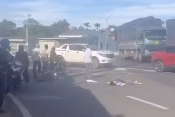 Hiện trường vụ tai nạn.