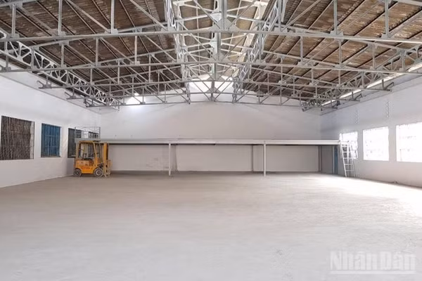 Bên trong một nhà xưởng xây sẵn tại Việt Nam. (Ảnh: CTV)