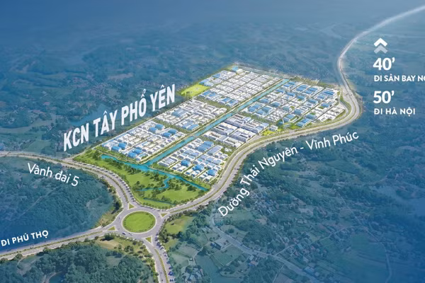 Phối cảnh 3D khu công nghiệp Tây Phổ Yên. (Ảnh: VIGLACERA)