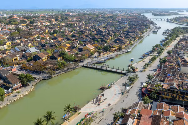 Di sản Văn hóa thế giới Phố cổ Hội An, thành phố Đà Nẵng nhìn từ trên cao. (Ảnh: NGUYỄN ANH CƯỜNG) 