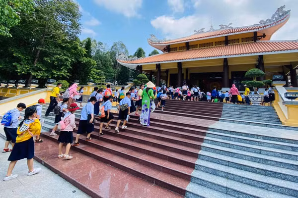 Đền tưởng niệm Chủ tịch Tôn Đức Thắng. (Ảnh: Khu lưu niệm Chủ tịch Tôn Đức Thắng)