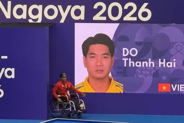 Vận động viên Đỗ Thanh Hải chuẩn bị thi đấu tại Asian Para Games 5-2026. (Ảnh: THU HOÀI)