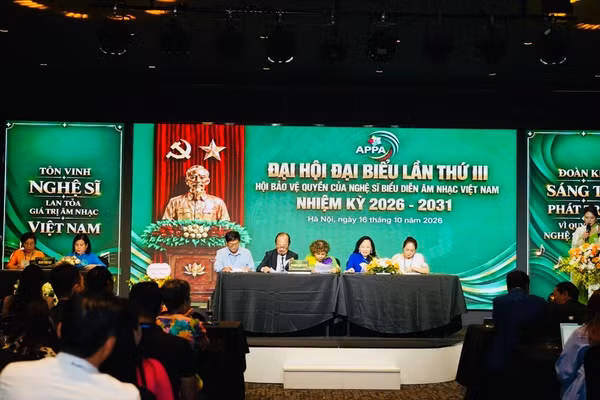 Đại hội lần thứ III đánh dấu bước phát triển mới của Hội Bảo vệ quyền của nghệ sĩ biểu diễn âm nhạc Việt Nam.