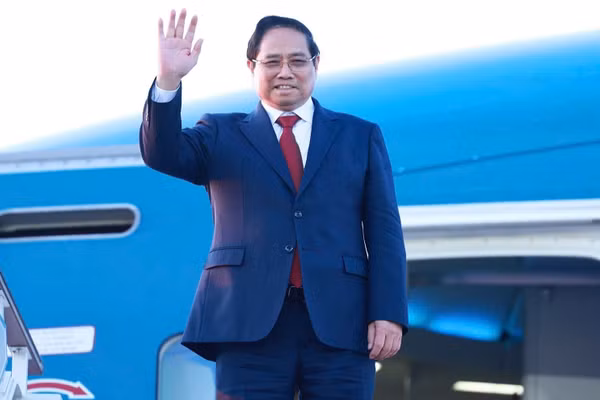 Thủ tướng Phạm Minh Chính rời thủ đô Moskva về nước, kết thúc tốt đẹp chuyến thăm chính thức Liên bang Nga. (Ảnh: Dương Giang - TTXVN)