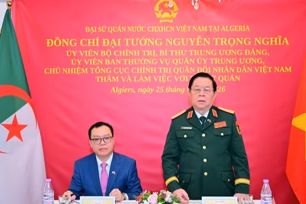 Đại tướng Nguyễn Trọng Nghĩa phát biểu. (Ảnh: Báo Quân đội nhân dân)