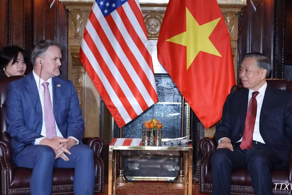 Tổng Bí thư, Chủ tịch nước Tô Lâm tiếp Đại sứ Jamieson Greer, Đại diện Thương mại Hoa Kỳ (USTR). (Ảnh: TTXVN)