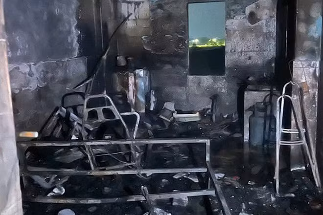Hiện trường vụ nổ.