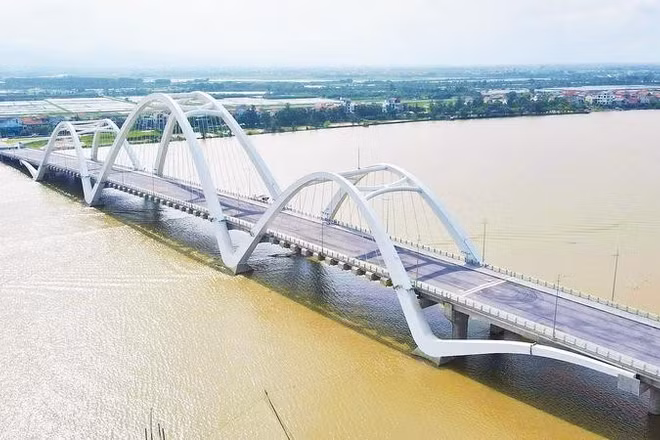Cầu Nhật Lệ 3 đã hoàn thành phần đầu và đường dẫn phía tây.