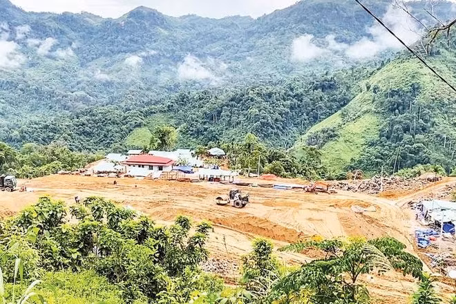 Toàn cảnh Khu dân cư Loong Póc mới ở xã Nam Trà My, thành phố Đà Nẵng.