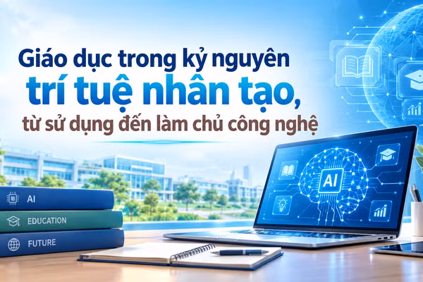 Dạy và học thế nào để người học thực sự "làm chủ" công nghệ trí tuệ nhân tạo. (Ảnh minh họa có sử dụng AI )