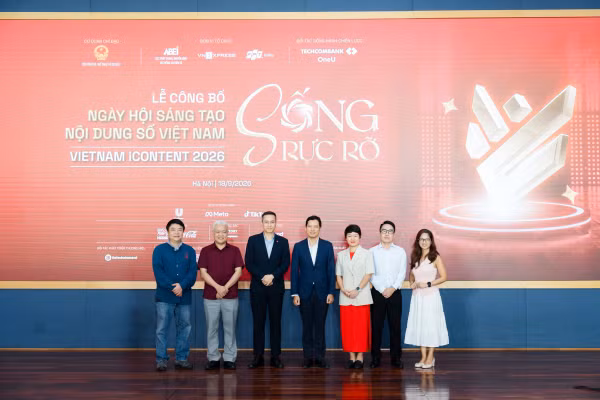 Lễ công bố Ngày hội Sáng tạo nội dung số Việt Nam - Vietnam iContent 2026. (Ảnh: Ban tổ chức)