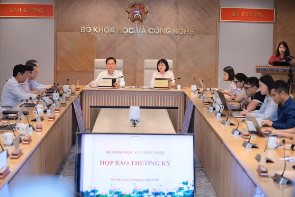 Bộ Khoa học và Công nghệ tổ chức họp báo thường kỳ chiều 28/8. Ảnh: Bộ Khoa học và Công nghệ