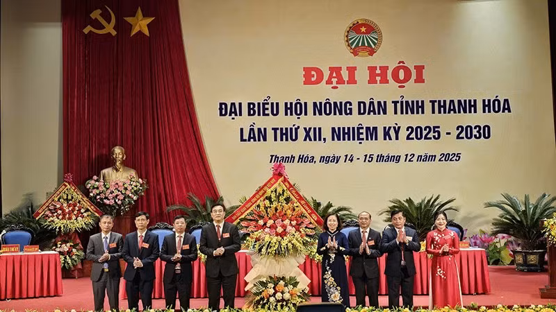 Trung ương Hội Nông dân Việt Nam chúc mừng Đại hội Hội Nông dân tỉnh Thanh Hóa.