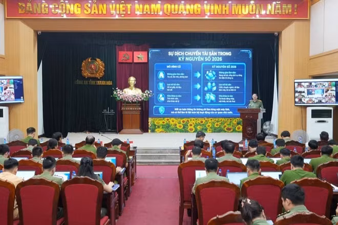 Toàn cảnh buổi tập huấn. (Ảnh: Công an tỉnh Thanh Hóa)