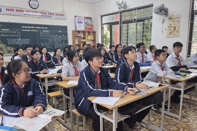 Học sinh Trường THCS Trần Mai Ninh, tỉnh Thanh Hóa.
