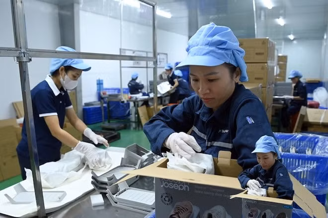 Sản xuất các sản phẩm nhựa xuất khẩu tại Công ty cổ phần Tân Phú Việt Nam, chi nhánh Bắc Ninh. (Ảnh Đăng Anh)