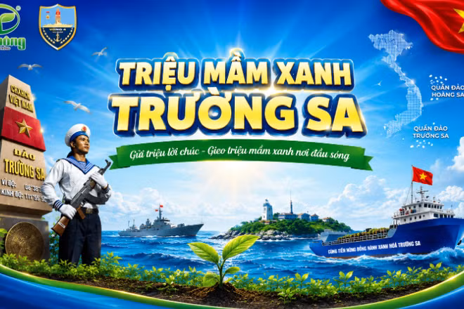 Tiến Nông đồng hành cùng chương trình “Xanh hóa Trường Sa” 