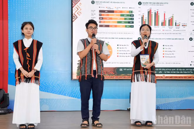 Đội dự án trình bày về sáng kiến của mình.
