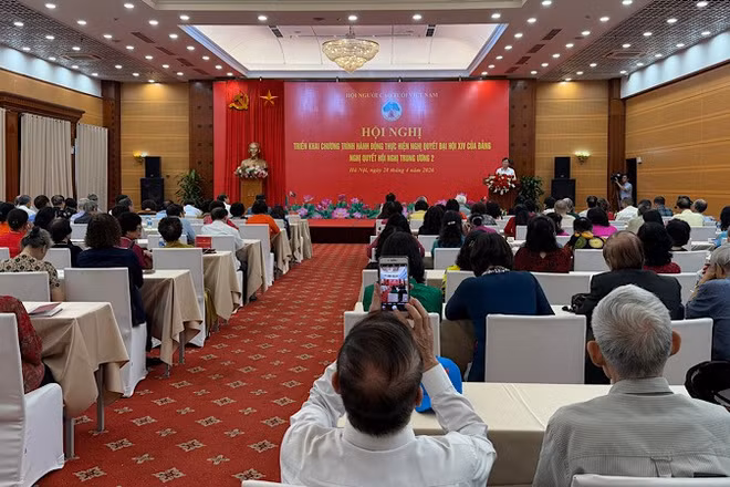 Toàn cảnh hội nghị triển khai chương trình hành động thực hiện Nghị quyết Đại hội XIV của Đảng.