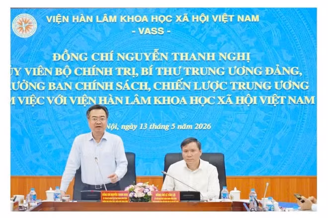 Trưởng Ban Chính sách, chiến lược Trung ương Nguyễn Thanh Nghị phát biểu chỉ đạo tại buổi làm việc.
