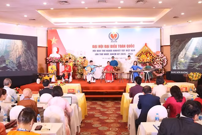 Toàn cảnh Đại hội đại biểu toàn quốc Hội Bảo trợ Người khuyết tật Việt Nam lần thứ I.