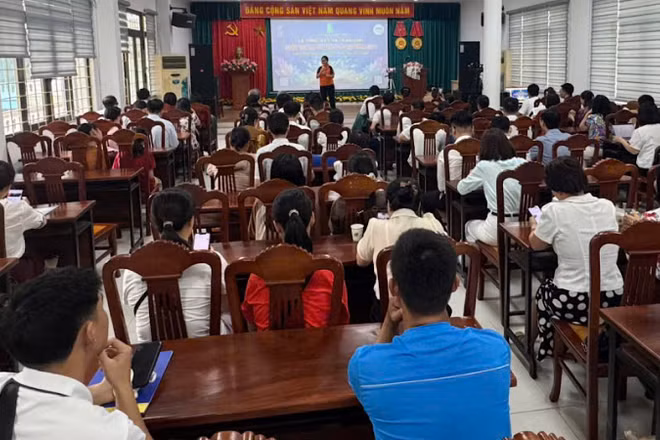 Toàn cảnh lễ tổng kết, trao giải Cuộc thi Đại sứ Văn hóa đọc năm 2026 dành cho người khiếm thị. (Ảnh: NHẬT ANH)