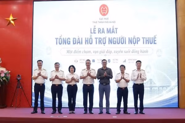 Thuế Thành phố Hà Nội chính thức công bố Hệ thống Tổng đài hỗ trợ người nộp thuế. (Ảnh: CTV)