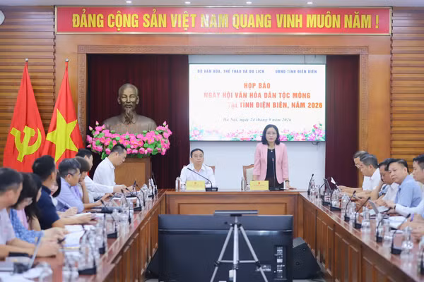 Họp báo giới thiệu về ngày hội. (Ảnh: Bộ Văn hóa, Thể thao và Du lịch