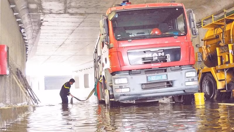 Mùa mưa năm nay, Thành phố Hồ Chí Minh ghi nhận điểm ngập mới tại hầm chui nút giao An Phú.