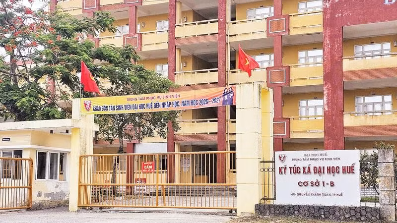 Ký túc xá Đại học Huế hiện chỉ đáp ứng khoảng 5% tổng số sinh viên.