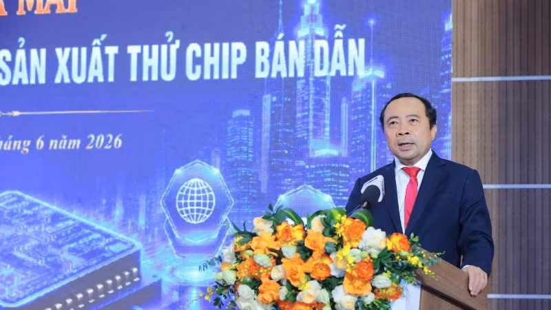 Bộ trưởng Khoa học và Công nghệ Vũ Hải Quân phát biểu tại sự kiện. (Ảnh: TL)